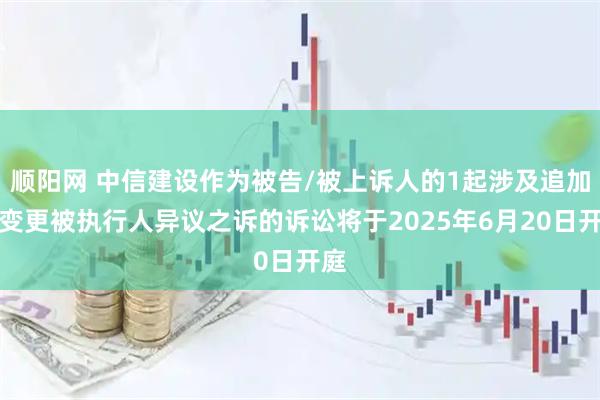 顺阳网 中信建设作为被告/被上诉人的1起涉及追加、变更被执行人异议之诉的诉讼将于2025年6月20日开庭