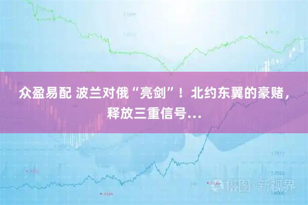 众盈易配 波兰对俄“亮剑”！北约东翼的豪赌，释放三重信号…