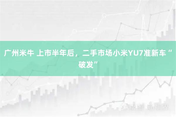 广州米牛 上市半年后，二手市场小米YU7准新车“破发”