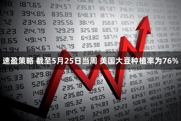 速盈策略 截至5月25日当周 美国大豆种植率为76%