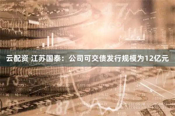 云配资 江苏国泰：公司可交债发行规模为12亿元